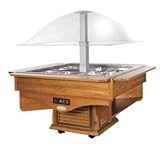 Kaltes Buffet - Inselmodell - mit 4 Konsolen - Kapazität 8 x GN 1/1