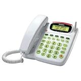EZ-Dial Large Button Corded/Cordless Telephone With Digital Answering System And Caller ID Announce