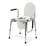 Non-Padded Drop Arm Commode