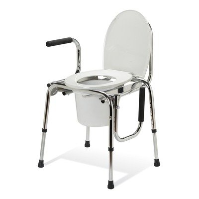 Non-Padded Drop Arm Commode