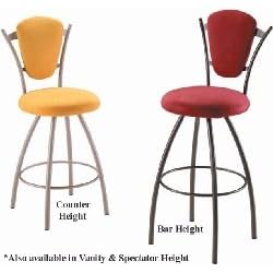 Click here to buy Trica Clip Swivel Stool Upholstered Seat Metal Frame by Furniture.