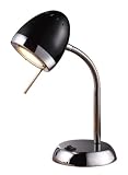 Normande Lighting 40W Halogen 15-inch Desk Lamp, Black