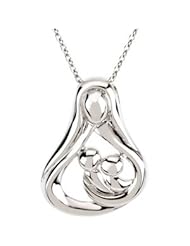 Genuine Ibiza Sterling Silver 2 Chainld Mthrs Embrace Necklace With Ren MotherS Grams 8.9.100% Satisfaction Guaranteed.