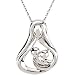 Sterling Silver Inspirational Blessings 2-Child Mother Necklace