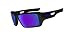 Oakley Men's Eyepatch Square Sunglasses,Polished Black Frame/Violet Iridium Lens,One Size