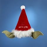 Kurt Adler Star Wars 17-Inch Plush Yoda Santa Hat with Bendable Ears