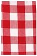 Durable Hand Woven 100% Cotton Picnic Check Red Dishtowel 18" X 28" Set / 6