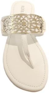 Olivia Miller Women's Polyurethane Sandal Shoes (White, Size 8)