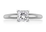 GIA Certified 3.04 cttw, E Color, VVS2 Clarity Four Prong Princess Pre-Set Diamond Solitaire Ring In 14K White Gold