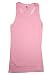 Celeritas Sports Light Pink Women's Sheer Rib Longer Length Racerback Tank/with White...