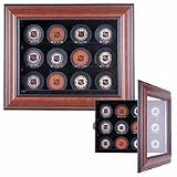 Custom Engraved Cabinet Style 12 Puck Ice Hockey Display Case (Black)