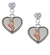 Ballet Shoe in Heart Mini Heart Charm Earrings [Jewelry]