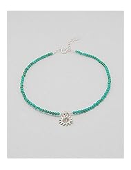 Semi GemStone Anklet In 92.5 Sterling Silver