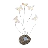 Decorative Small Butterflies Garden Solar Lights With 5 Blinking LEDs