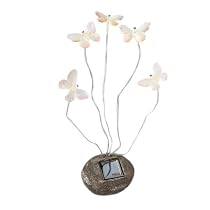 Decorative Small Butterflies Garden Solar Lights With 5 Blinking LEDs