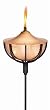 60" x 8" Hammered Polished Copper Yard and Garden Oil Lamp Torch