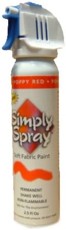 Bulk Buy: Deval Products Simply Spray Soft Fabric Paint 2.5 Ounces Poppy Red SS3801-202M (3-Pack)