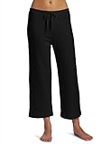 Mod-O-Doc Women's Cashmere French Terry Easy Fit Rib Waist Capri Pant, Black, X-Large Mod-O-Doc Women's Cashmere French Terry Easy Fit Rib Waist Capri Pant, Black, X-Large