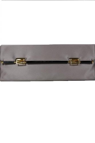 Fendi Handbags - satin clutch, light grey