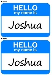 Amazon.com Hello My Name Is Joshua  Sheet of 2  Window Bumper Laptop