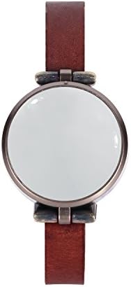 Women's fashion and safety smartwatch - one-touch: emergency siren, GPS location messaging to guardians / loved ones, capture and send pictures and voice recordings. Mirror face. Slim leather strap.