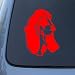BASSET HOUND HEAD - Dog - Vinyl Car Decal Sticker #1488 | Vinyl Color: Red
