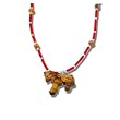 Indianerschmuck Halskette Liquidsilber Koralle mit Pferd