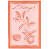 Coucke French Jacquard Cotton Kitchen Dish Towel 19x29 inches - Le Arbres Fruitiers - The Fruit Trees Collection