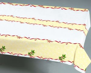 Vintage Holly Banquet Table Cover