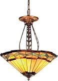 Mesa Mission Tiffany 2 Bulb Inverted Pendant Lighting Fixture