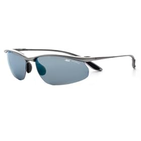 Bolle Sunglasses Kicker Liquid Silver Frame with Polarized Cobaltz Lenses