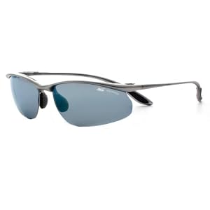 Buy Bolle Sunglasses Kicker Liquid Silver Frame with Polarized Cobaltz Lenses by Bolle