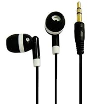 LUPO BLACK EARPHONES For IPOD VIDEO, NANO, SHUFFLE, TOUCH And All Other MP3/4 Players
