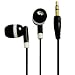 LUPO BLACK EARPHONES For IPOD VIDEO, NANO, SHUFFLE, TOUCH And All Other MP3/4 Players