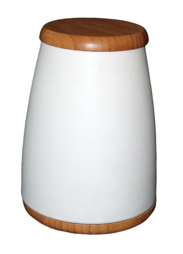 Totally Bamboo Large Canister, Ceramic with Bamboo Accents