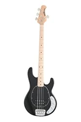 Ernie Ball Music Man Stingray 4 Bass, Black, Single Humbucker, Maple Board