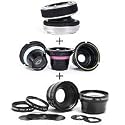 Lensbaby Composer Tilt & Focus Ball & Socket type Selective Focus Lens kit, for Canon EF Mount SLR's - with Lensbaby Optic Box Set Bundle for Composer, Muse, & Control Freak - Lensbaby Accessary Kit Bundle with 0.6X Wide Angle / 1.6X Telephoto Macro Kit, & Creative Aperture Kit