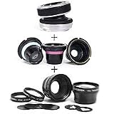 cheap Lensbaby Composer Tilt & Focus Ball & Socket type Selective Focus Lens kit, for Canon EF Mount SLR's - with Lensbaby Optic Box Set Bundle for Composer, Muse, & Control Freak - Lensbaby Accessary Kit Bundle with 0.6X Wide Angle / 1.6X Telephoto Macro Kit, & Creative Aperture Kit