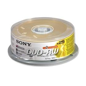 Sony DVD-RW 4.7 GB X25 Spindle
