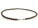 Brown Plait Braided Leather Choker with Sterling Silver Lobster Clasp