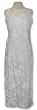 Wedding White Classic Hibiscus Long Tank Sleeveless Sheath Dress