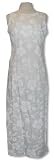 Wedding White Classic Hibiscus Long Tank Sleeveless Sheath Dress