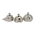 Cascadia Shell Oil Lamp in Silver (Set of 3)