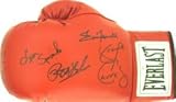 Heavyweight Stars autographed Boxing Glove. Signed By: James Buster Douglas, Leon Spinks, Ron Lyle, Ernie Terrell & George Chuvalo
