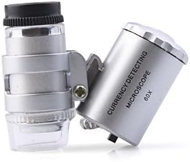 Stars Super Mini 60X Microscope with 2-LED Illumination + Money/Currency Detecting UV Light (3*LR1130)