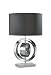 George Kovacs Chrome Circle Black Shade Table Lamp