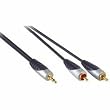 Bandridge Premium SAL3401 - 3.5mm Stereo Pin to 2 x RCA Audio Lead - 1.0 Meter