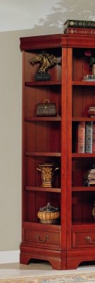 Kitchen: Louis Phillip Corner Bookcase In Cherry Finish