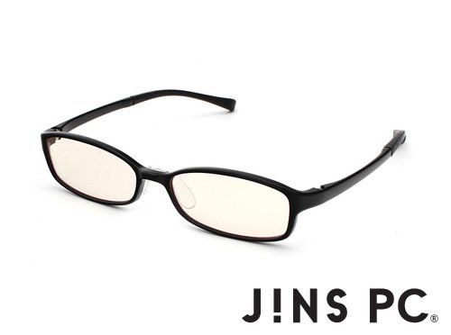 ブルーライトをカットするPCメガネ【JINS PC スクエア】 (BLACK)