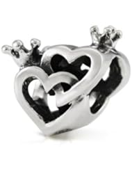 Genuine Ohm Beads (TM) Product. 925 Sterling Silver Love & Loyalty European Bead Charm. 100% Satisfaction Guaranteed.